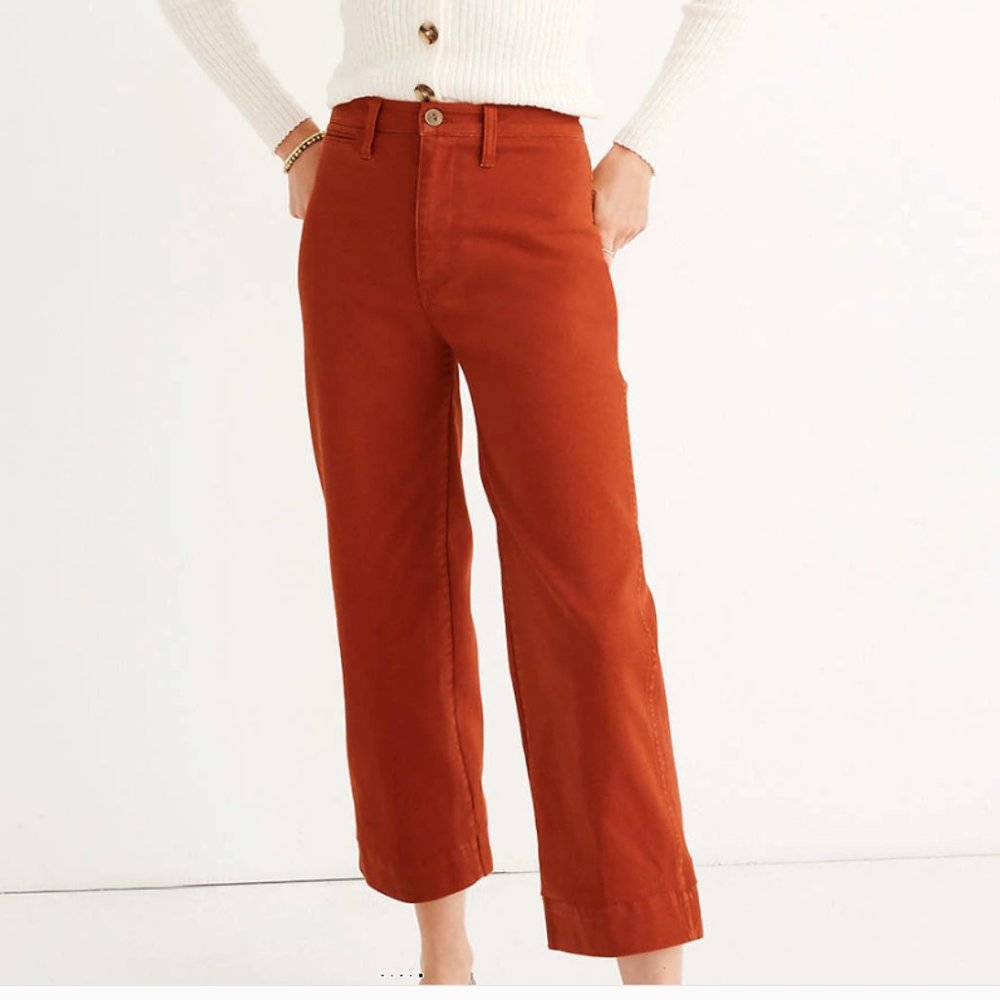 Madewell Slim Emmett Wide-Leg Crop Pants MEDIA 27T
